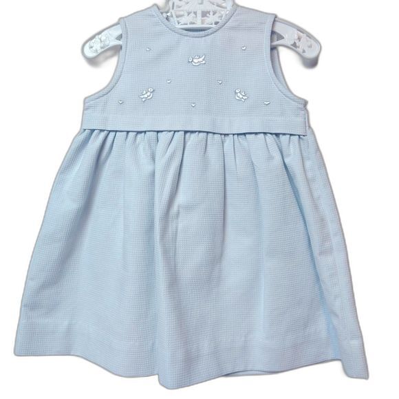 Sophie Dess Creations Paris Dress Light Blue Size 3 Months - Picture 1 of 7